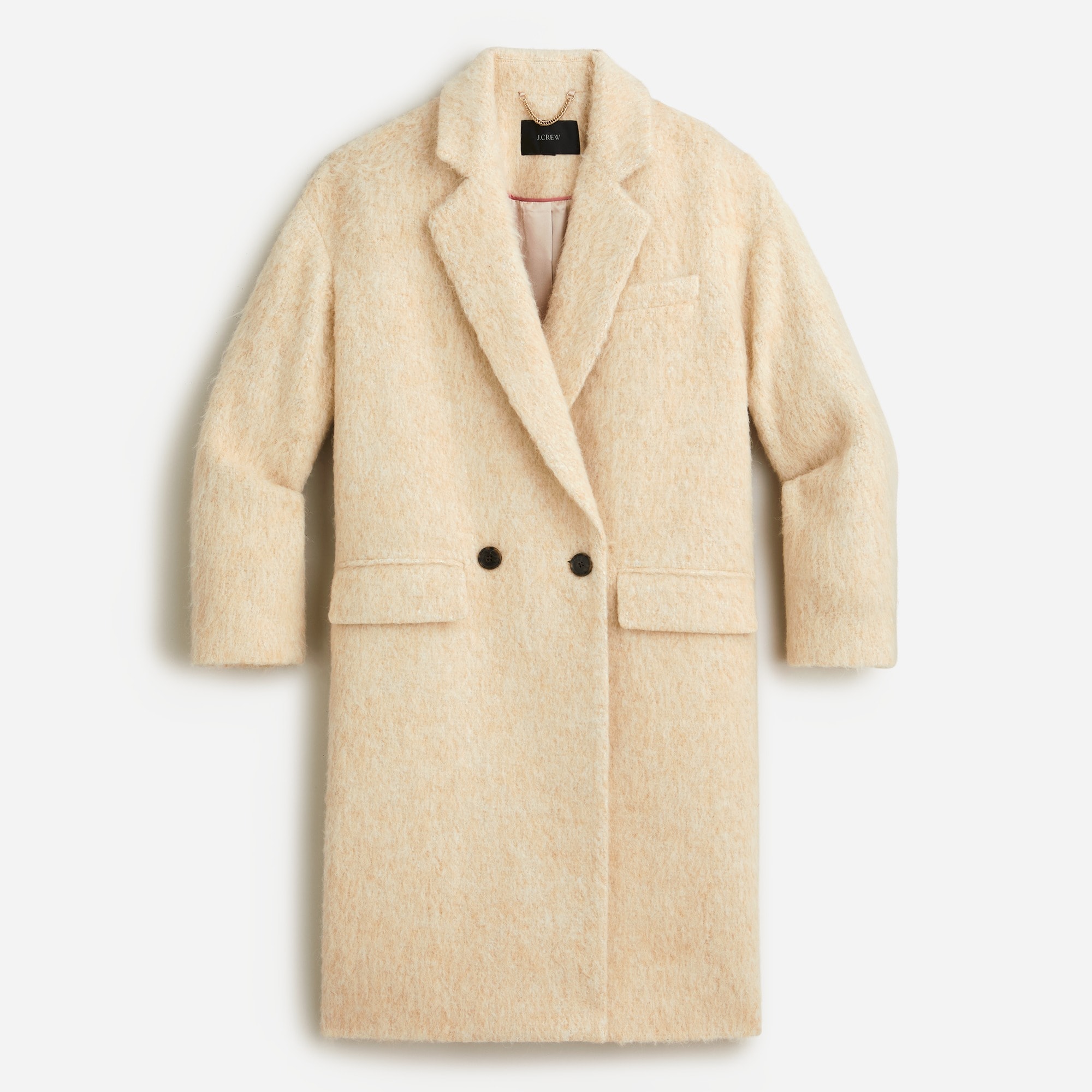 J.Crew: Relaxed Topcoat In Italian Brushed Wool Blend For Women