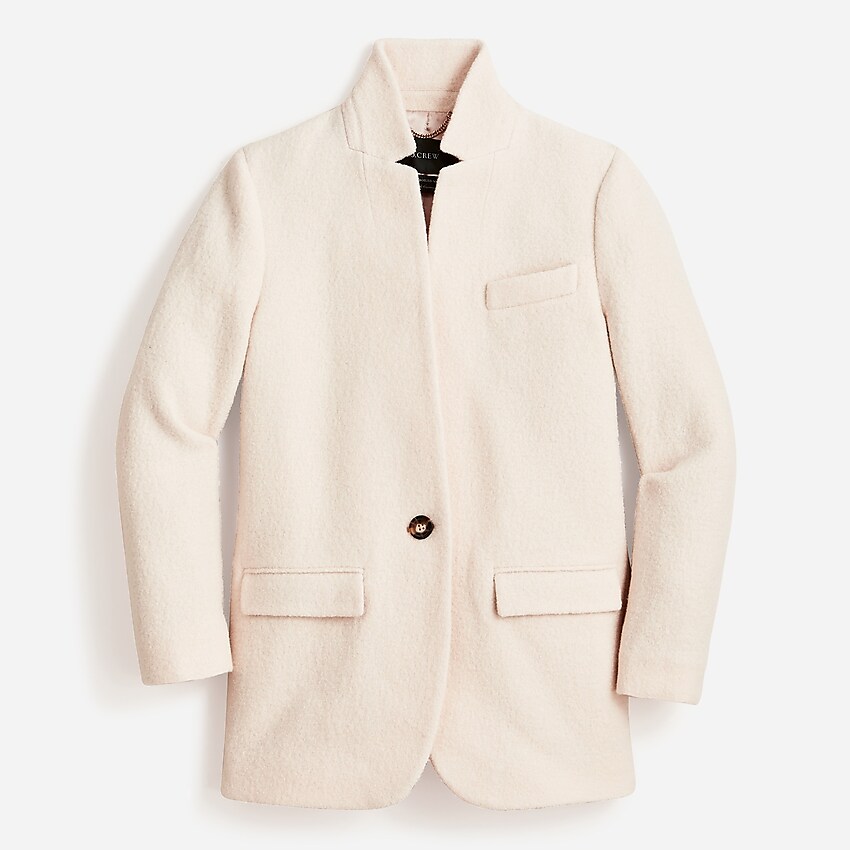j.crew: leighton blazer-jacket in italian boiled wool for women, right side, view zoomed