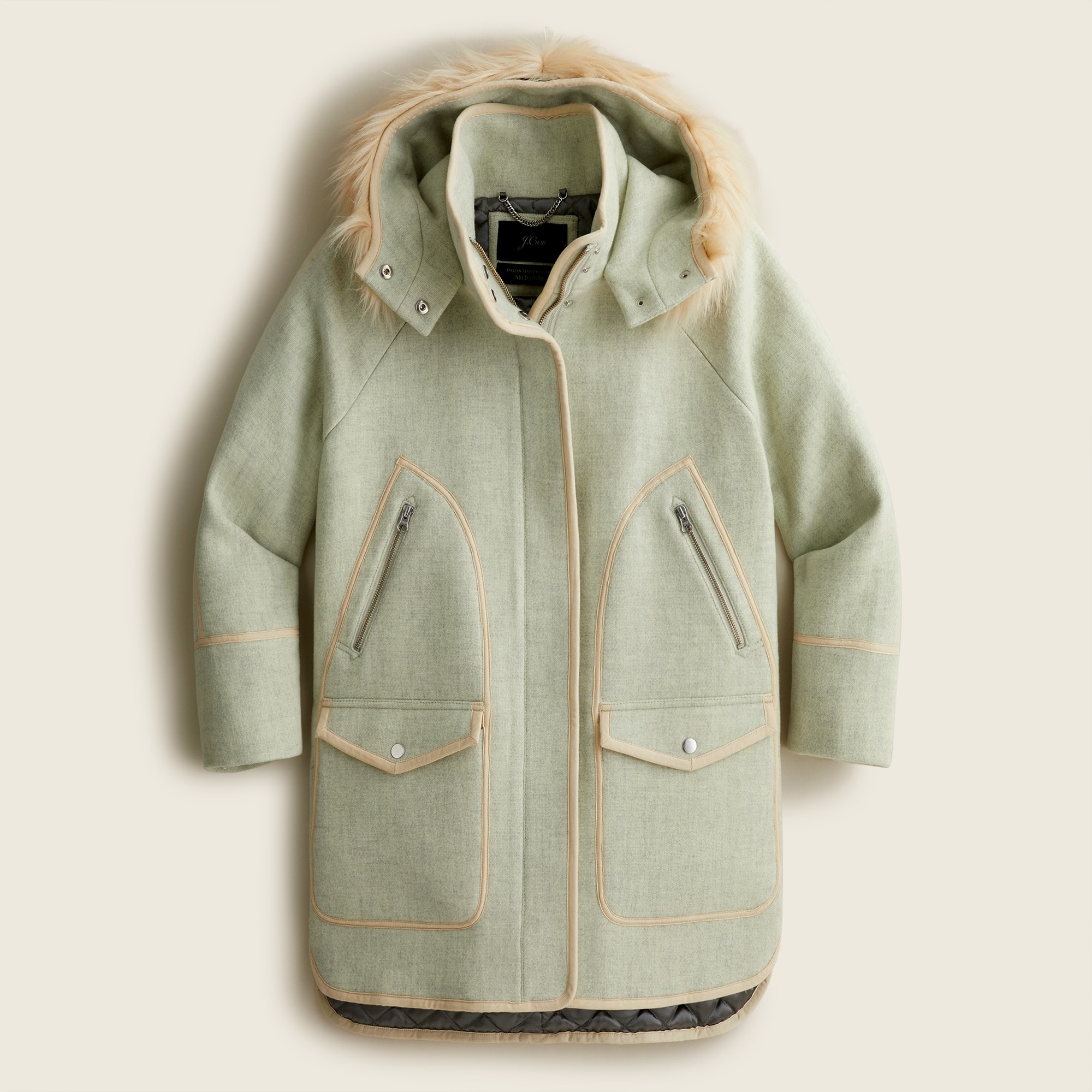 Summit parka in Italian stadium-cloth wool