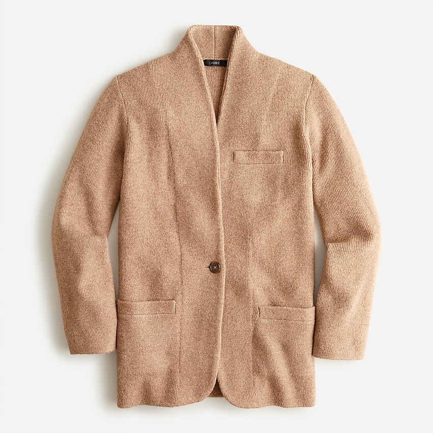 j.crew: cocoon sweater-blazer for women, right side, view zoomed