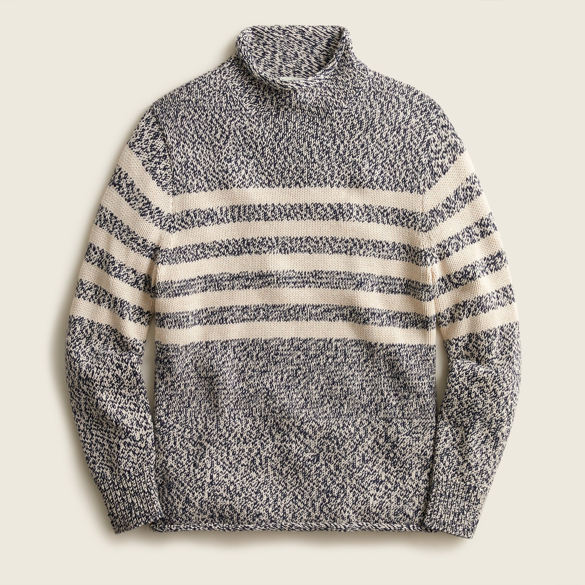 J.Crew Marled cotton Rollneck Sweater With Stripes For Men