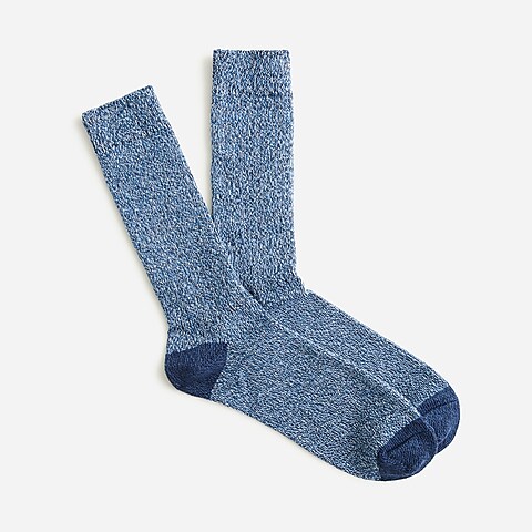 mens Lightweight marled camp socks with double stripe