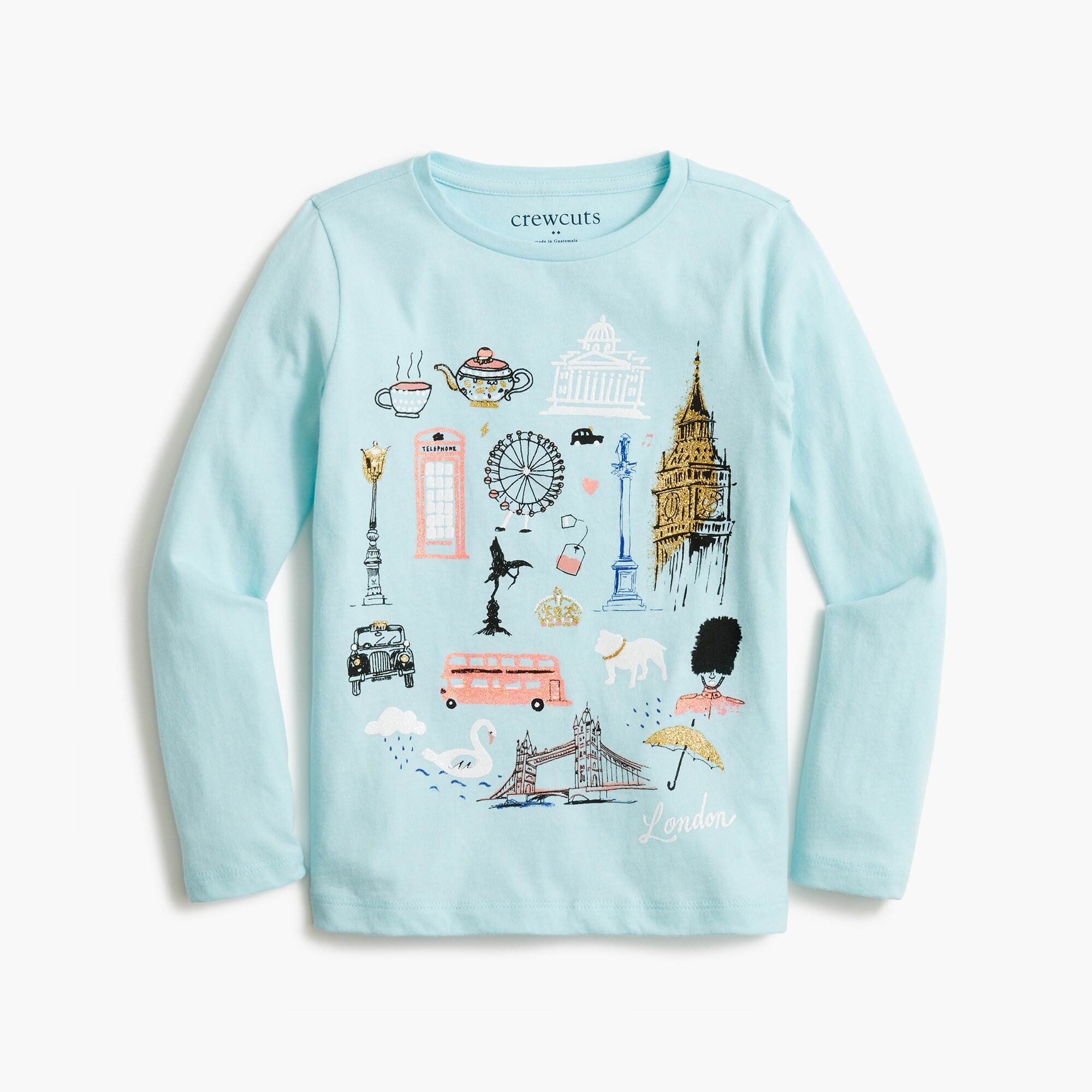 Girls' long-sleeve London graphic tee