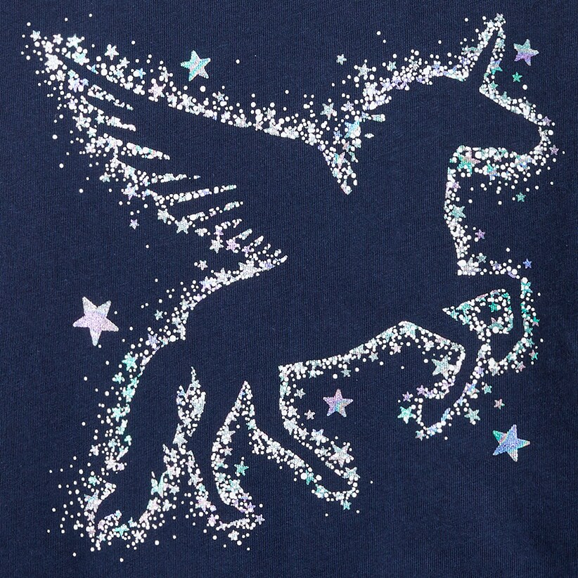 Girls' long-sleeve galaxy unicorn graphic tee GALAXY UNICORN girls' long-sleeve galaxy unicorn graphic tee for girls