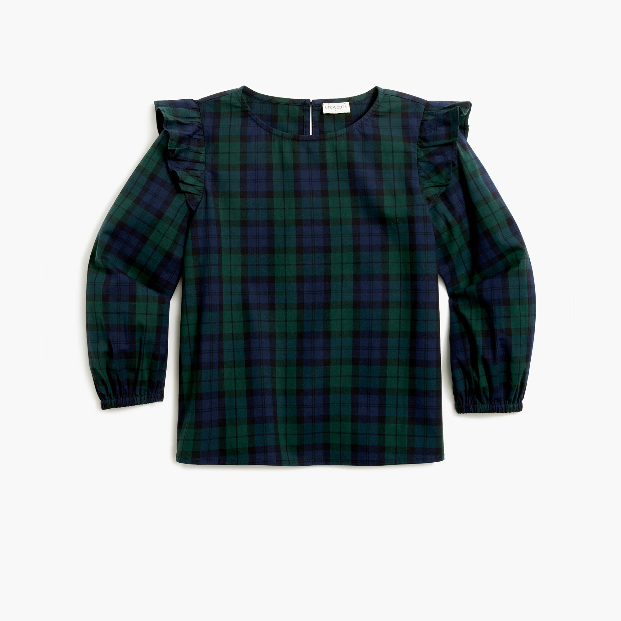 Girls' long-sleeve ruffle top