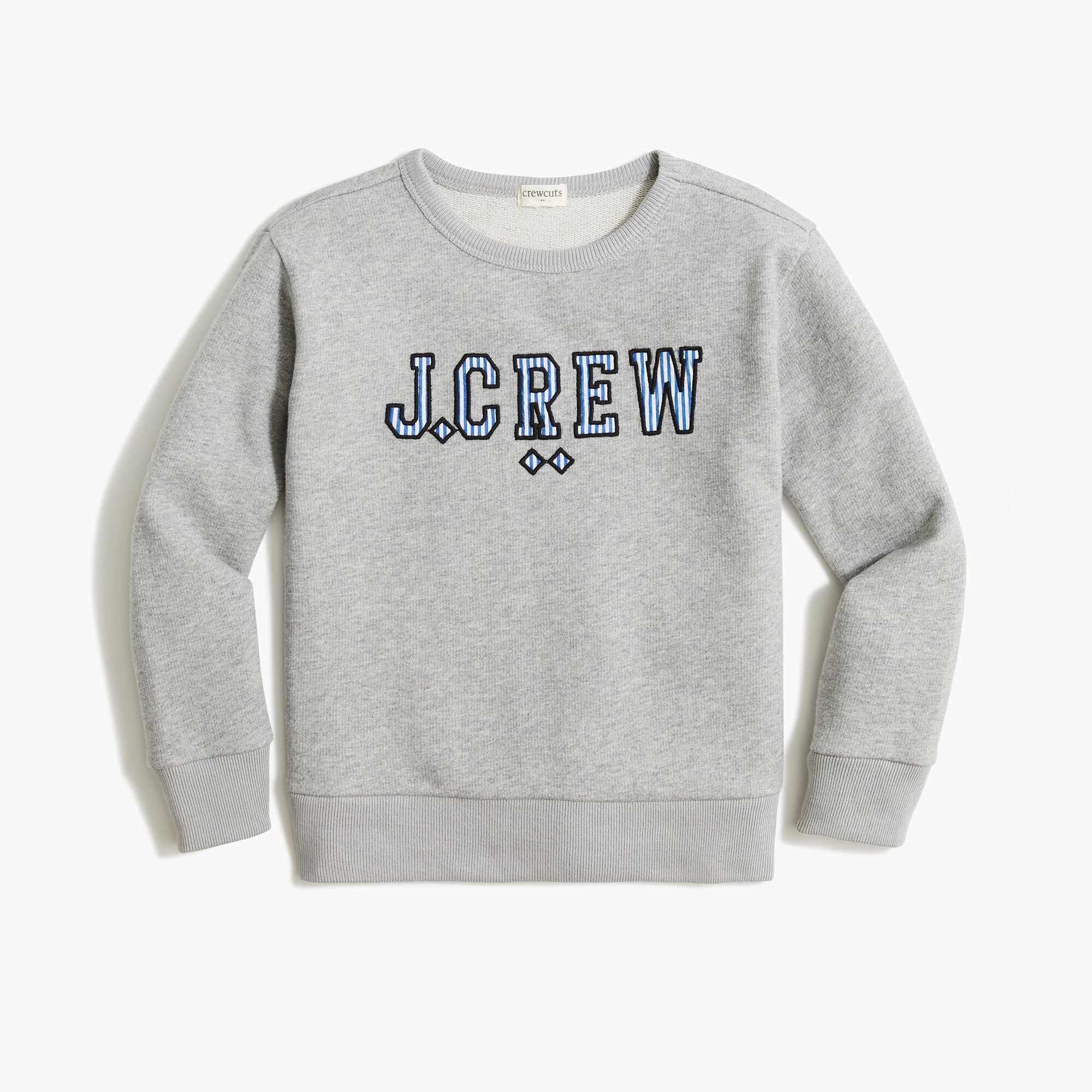 Girls' striped logo sweatshirt