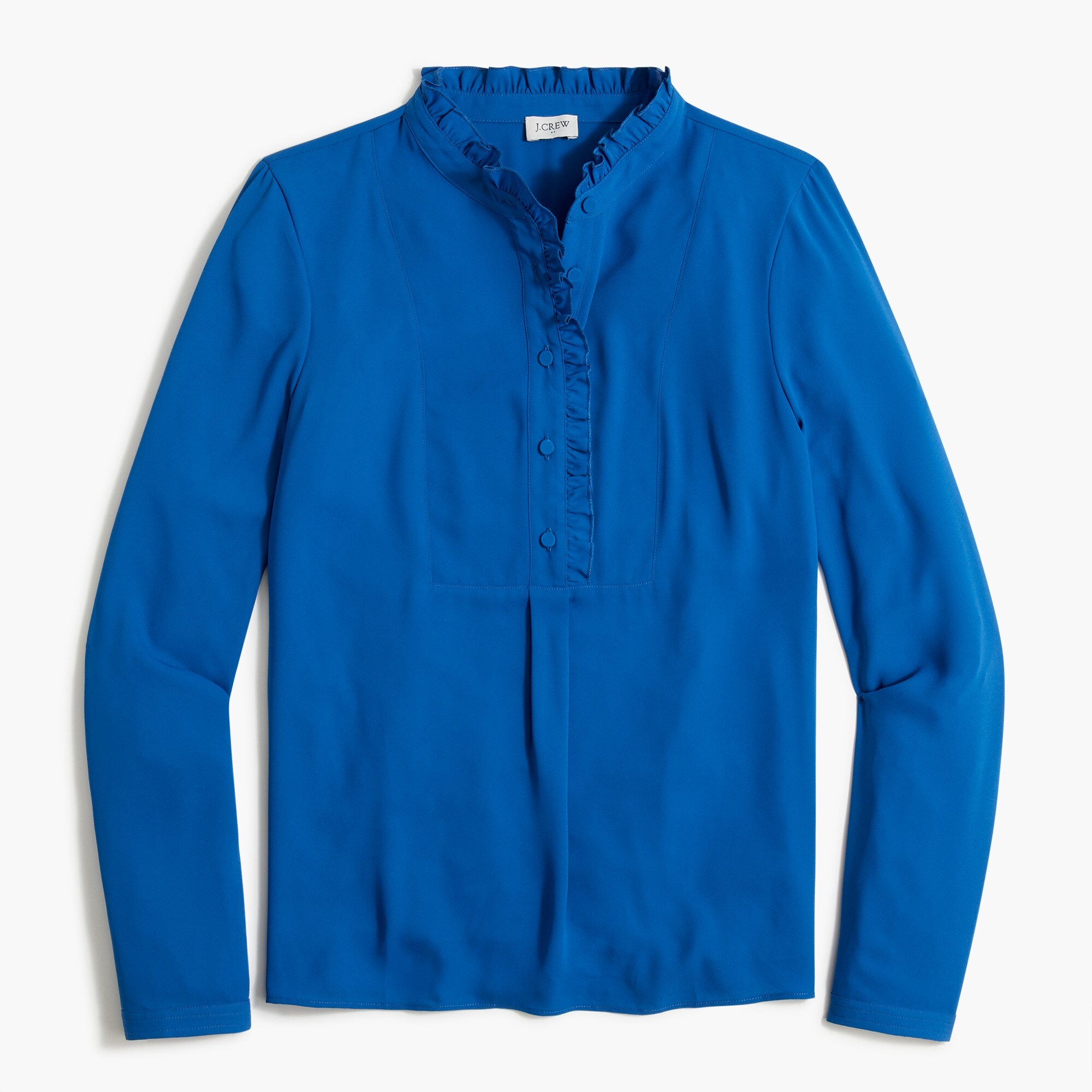 Long-sleeve top with ruffles