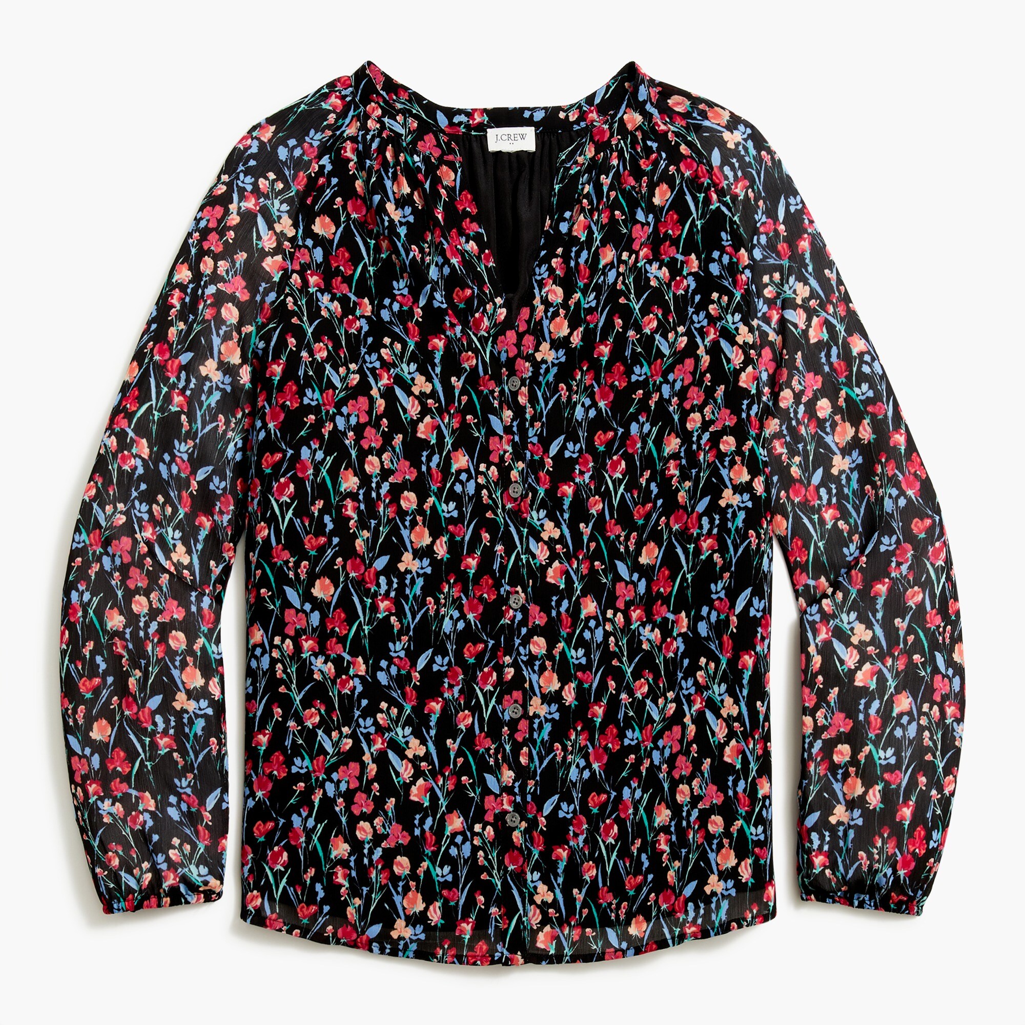 raglan button-up shirt for women