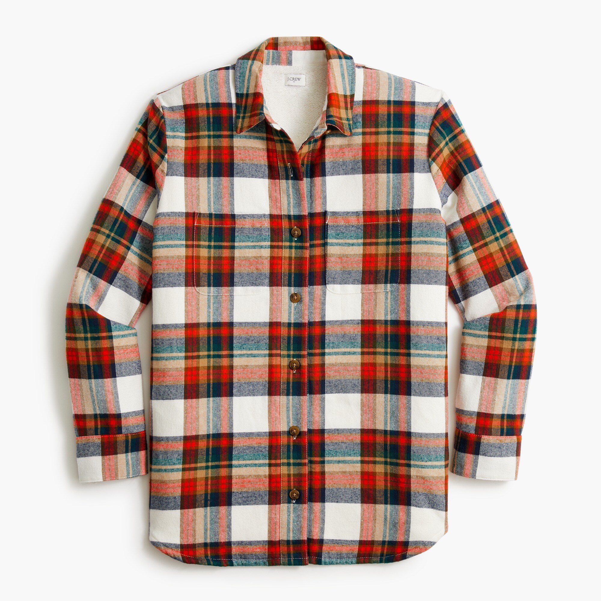 J crew sherpa lined flannel discount