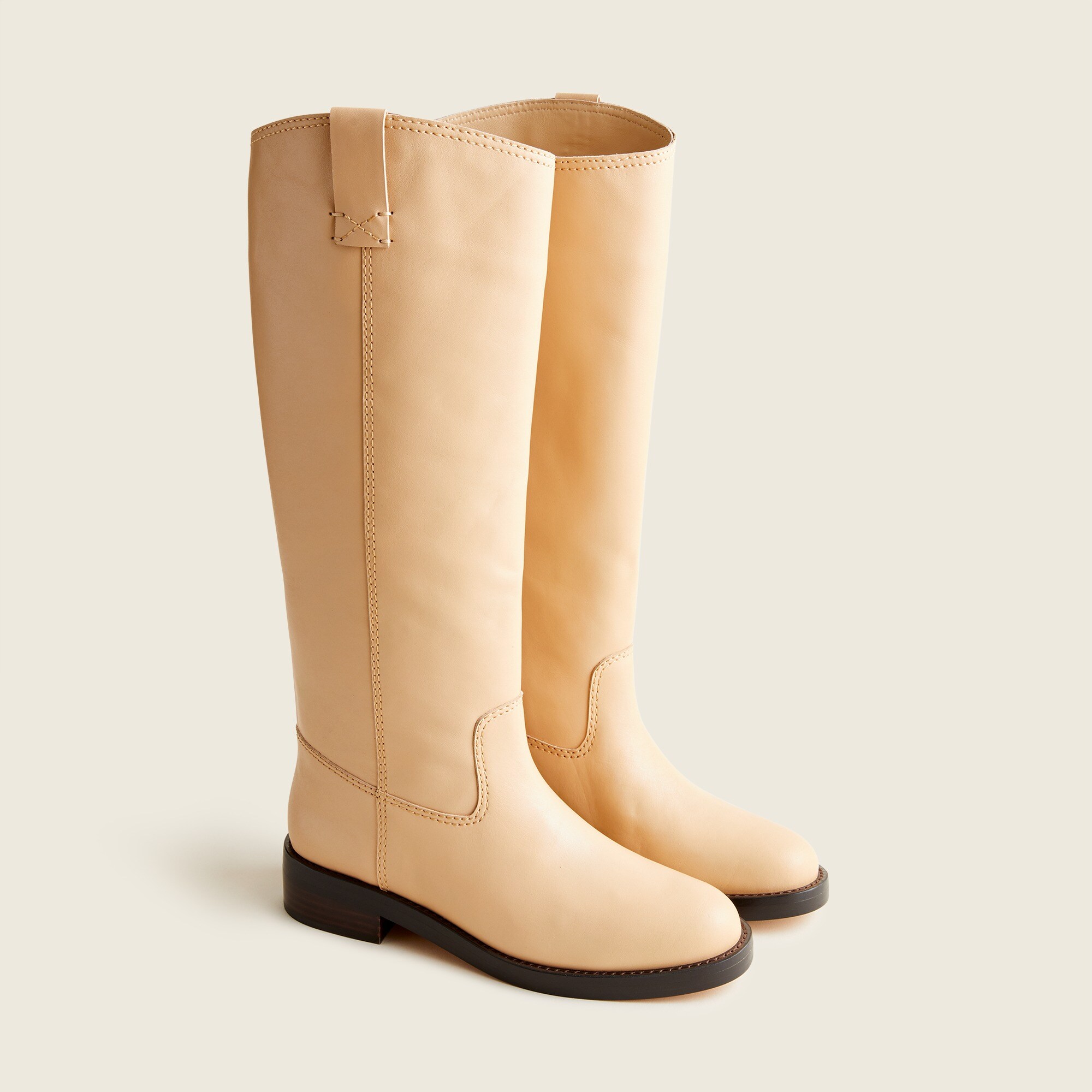 Knee-high leather riding boots