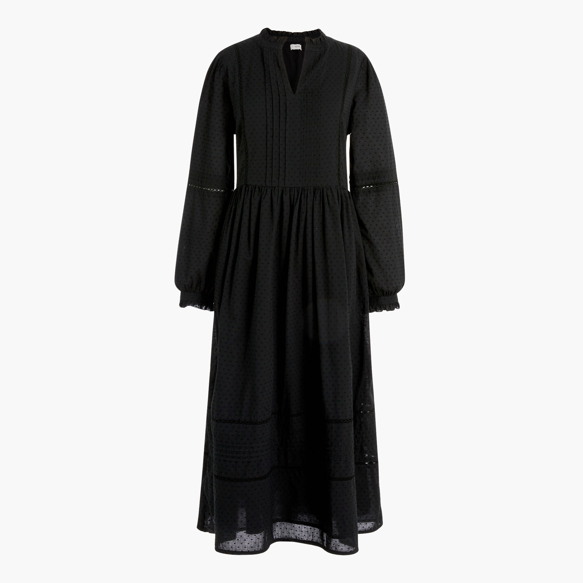 pintuck midi dress in clipdot for women