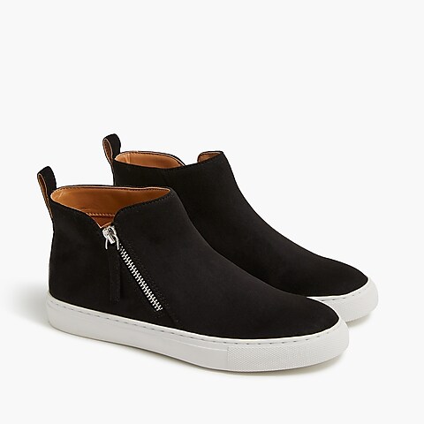  Faux-suede high top sneakers