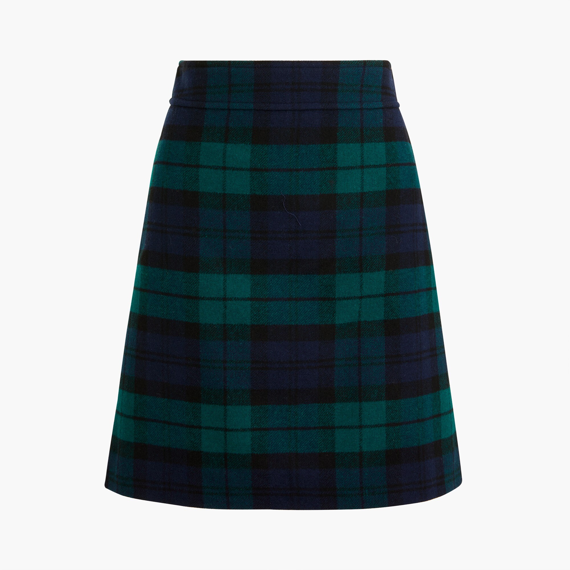  Wool-blend mini skirt in Black Watch plaid