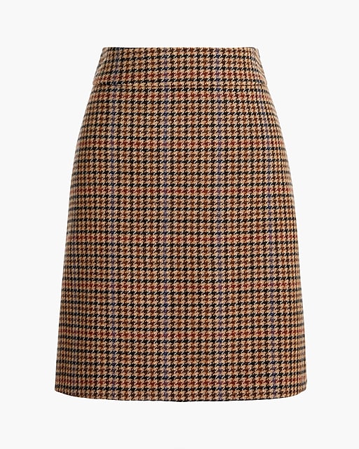 Wool-blend mini skirt in houndstooth