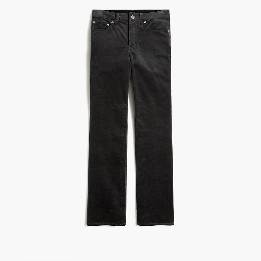 factory: high-rise flare crop corduroy pant for women, right side, view zoomed