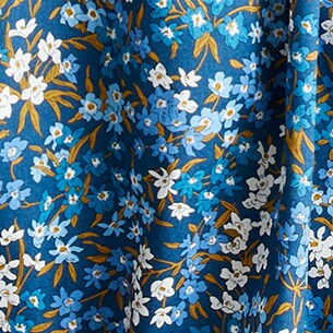 Smocked neck puff-sleeve top in Liberty® Sea Blossoms BLUE MULTI j.crew: smocked neck puff-sleeve top in liberty® sea blossoms for women