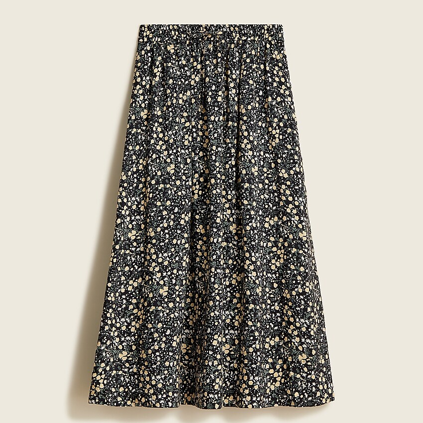 J.Crew: Pull-on Silk Skirt In Fall Garden Floral For Women