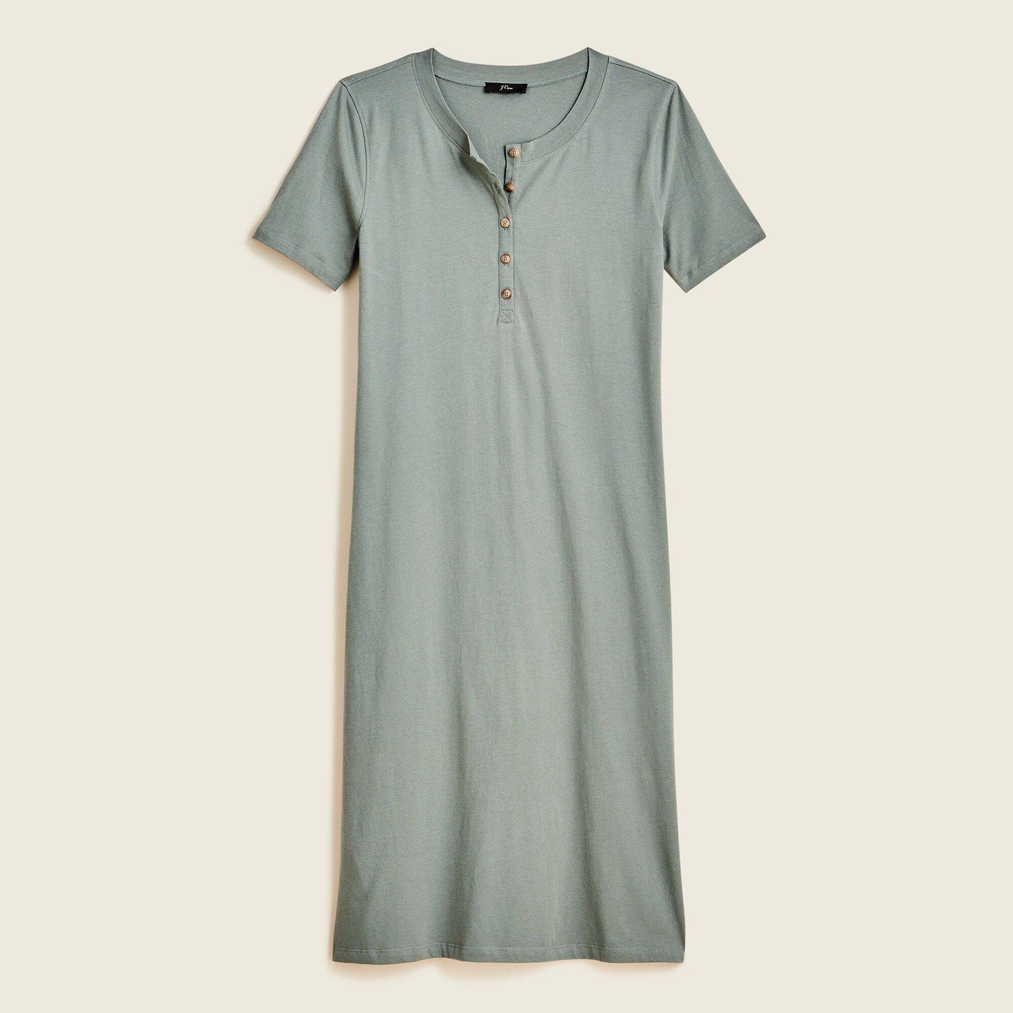 Midi henley knit T-shirt dress