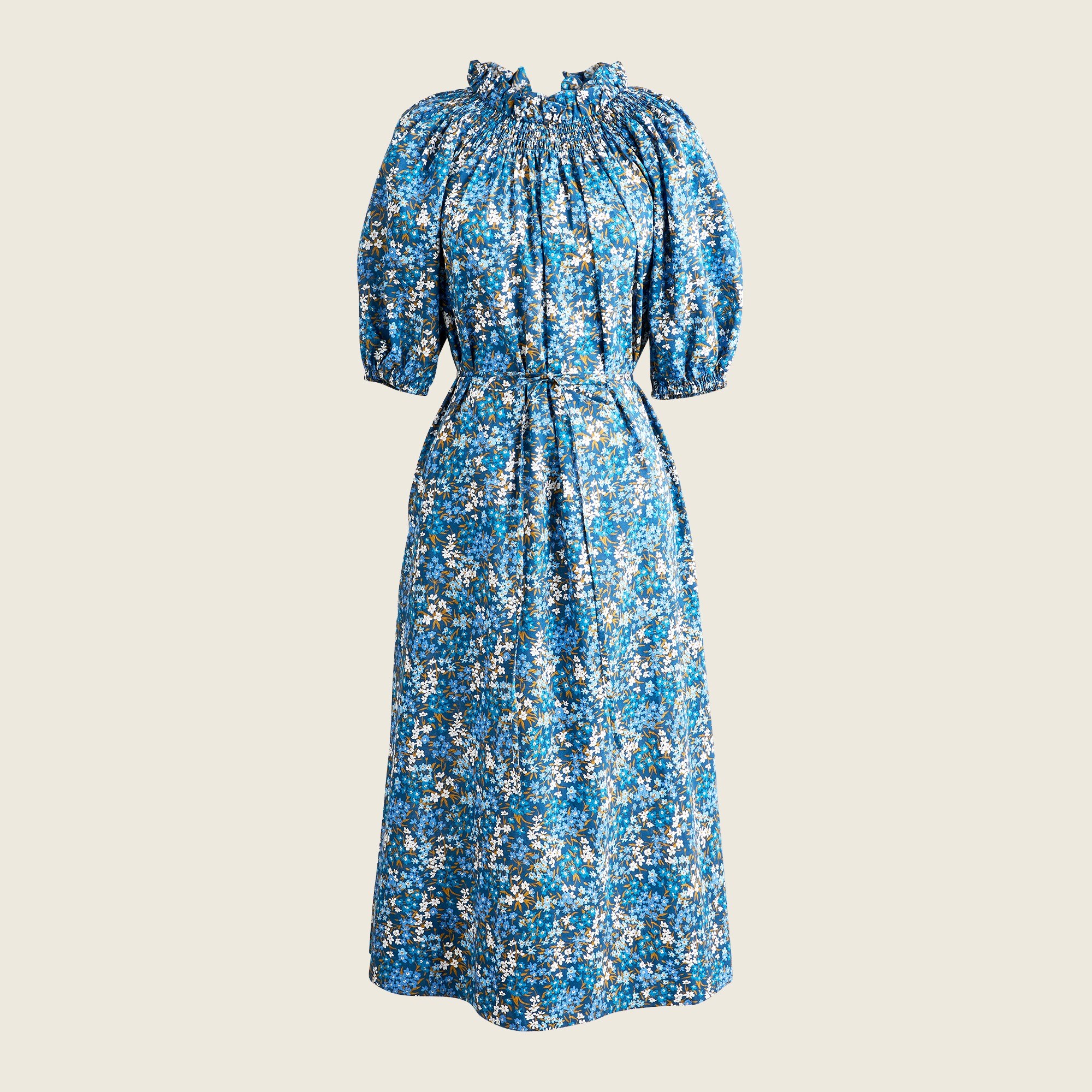 off shoulder floral maxi dress Short-Sleeve Off-Shoulder Long Prom Dress with Print Blue / 10