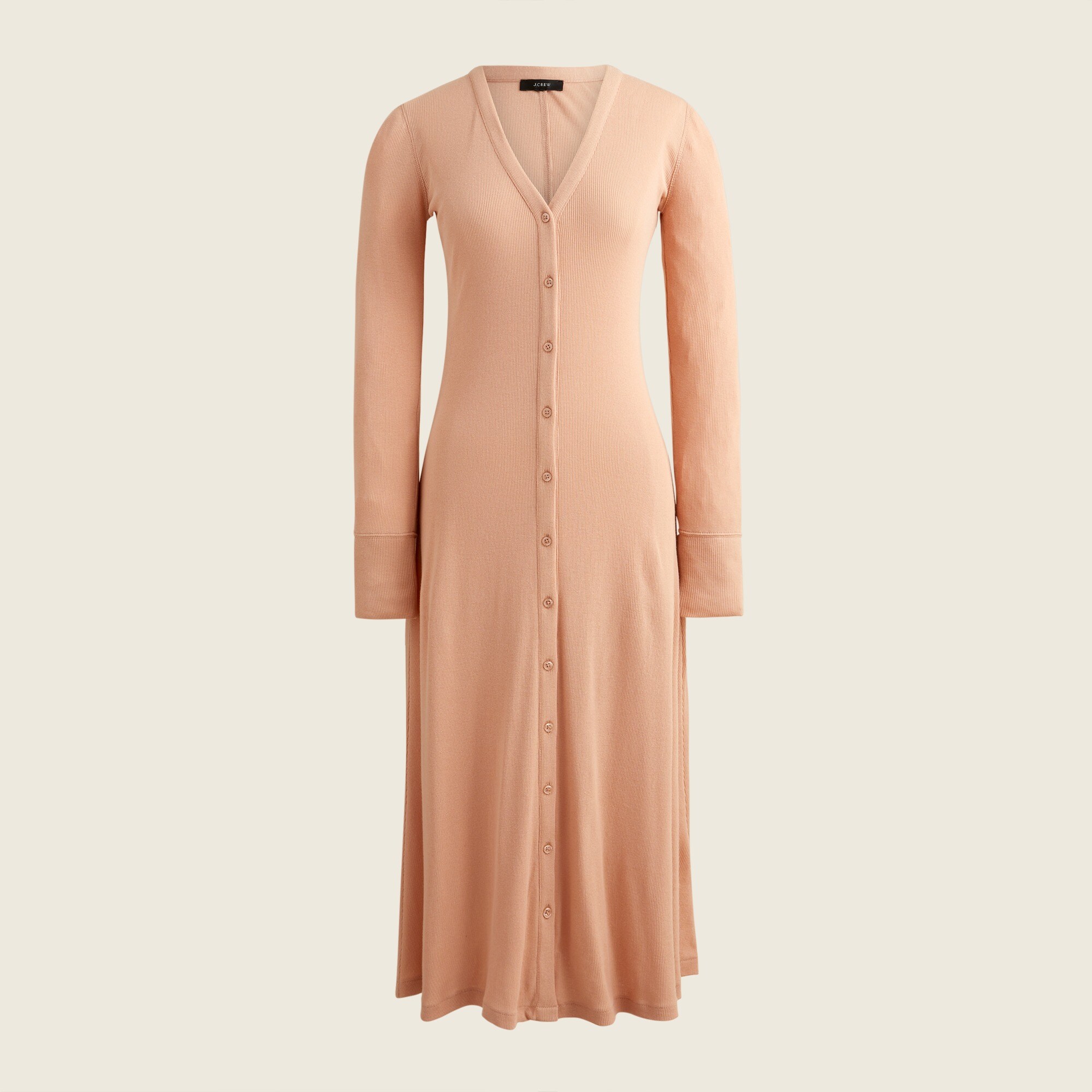 Ribbed Button-front Knit Dress For Women | J.Crew