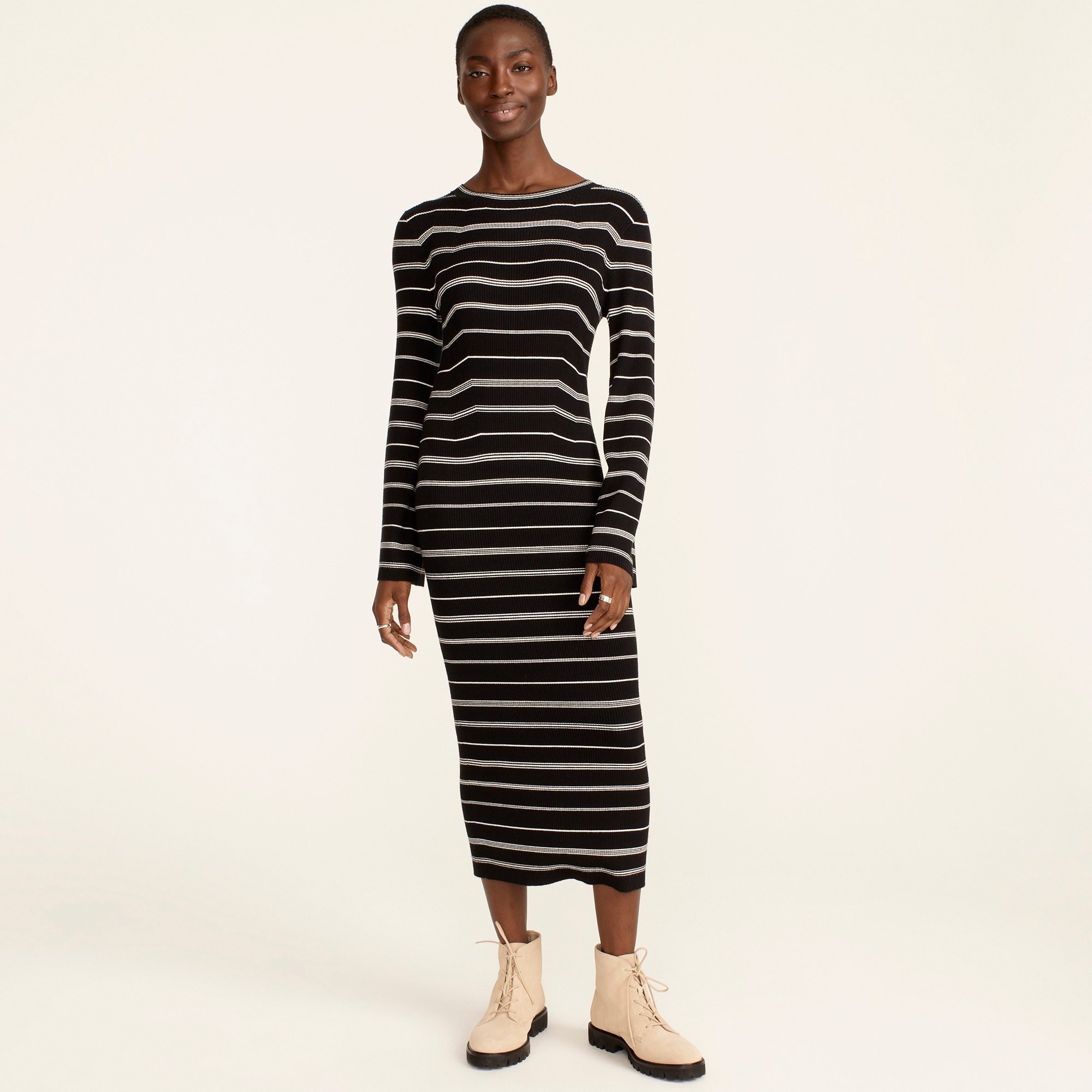 J.Crew: Knit Ribbed Sweater-dress In ...