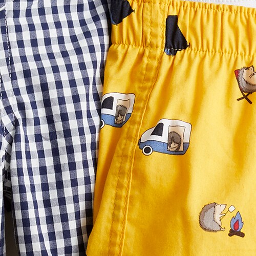 Boys' sleep boxers two-pack BLUE MULTI CARS CHECK j.crew: boys' sleep boxers two-pack for boys