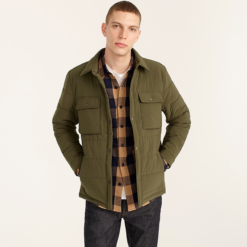 j.crew: eco nordic shirt-jacket with primaloft® for men, right side, view zoomed