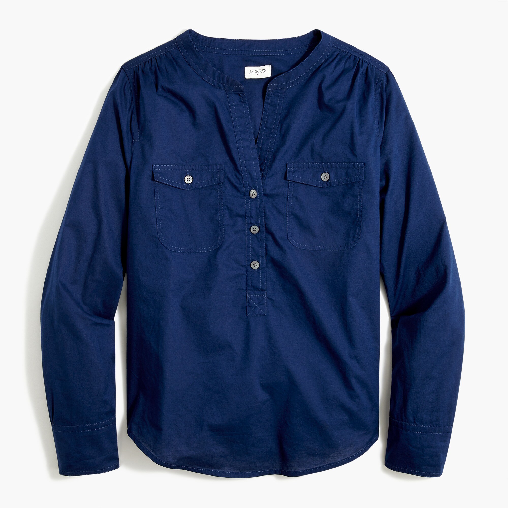 easy popover shirt with buttons for women