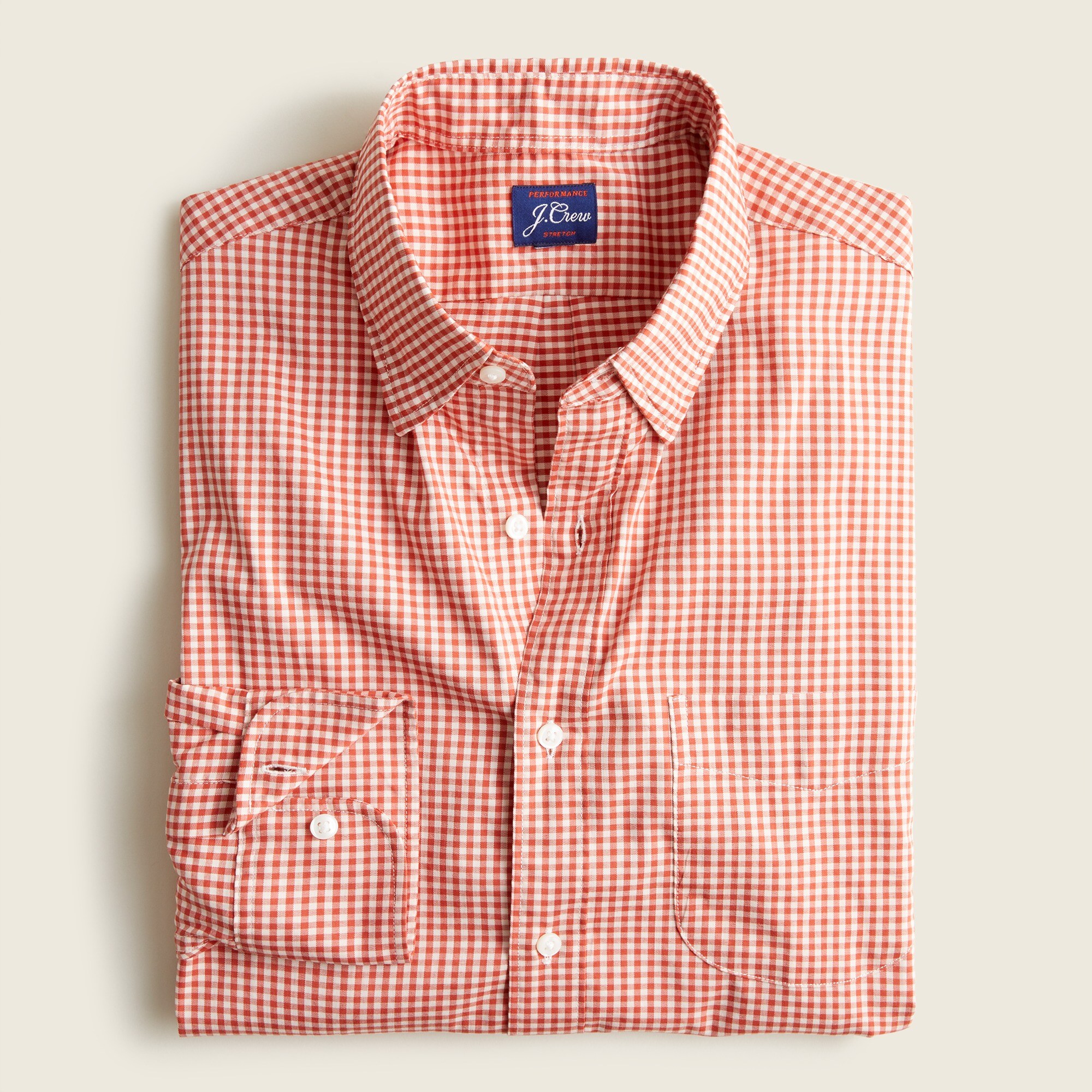 Performance twill shirt in plaid