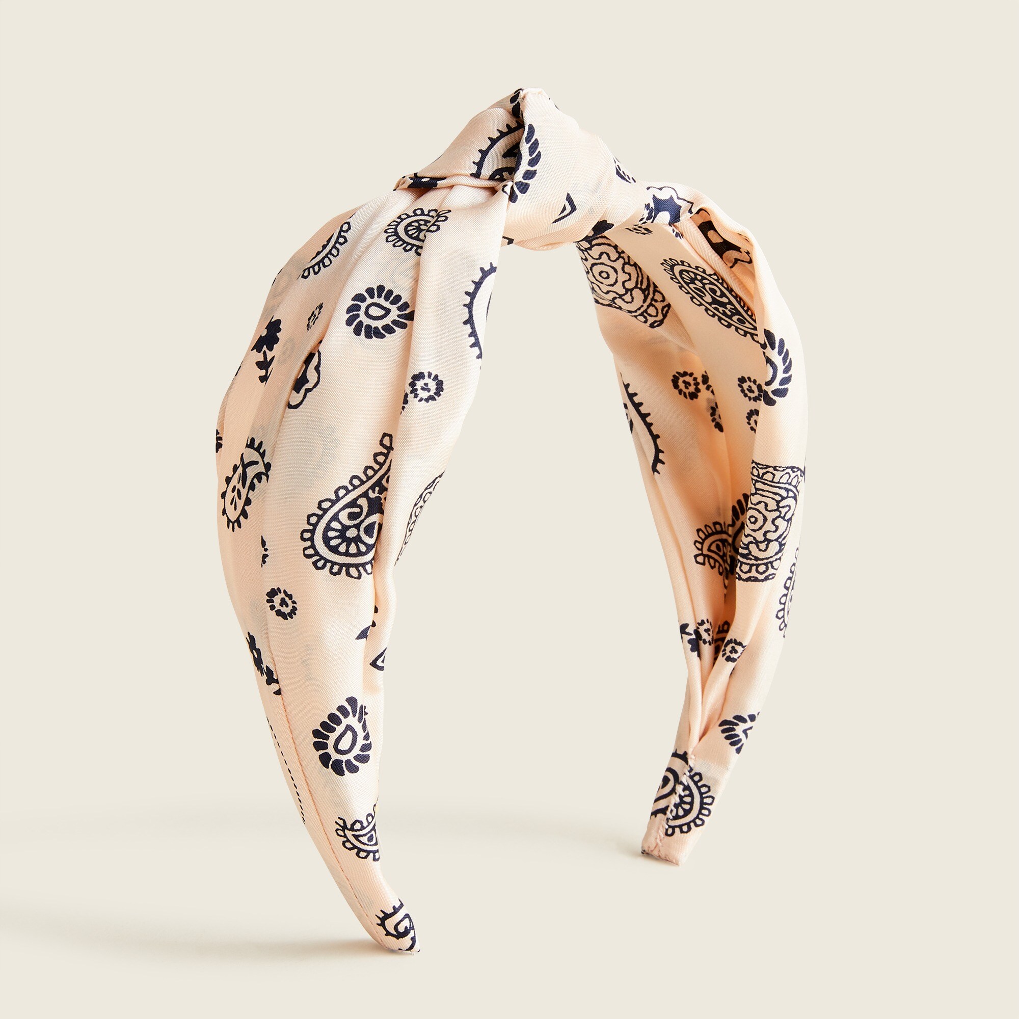 Silk Knot Headband In Bandana Paisley For Women | J.Crew display picture 1