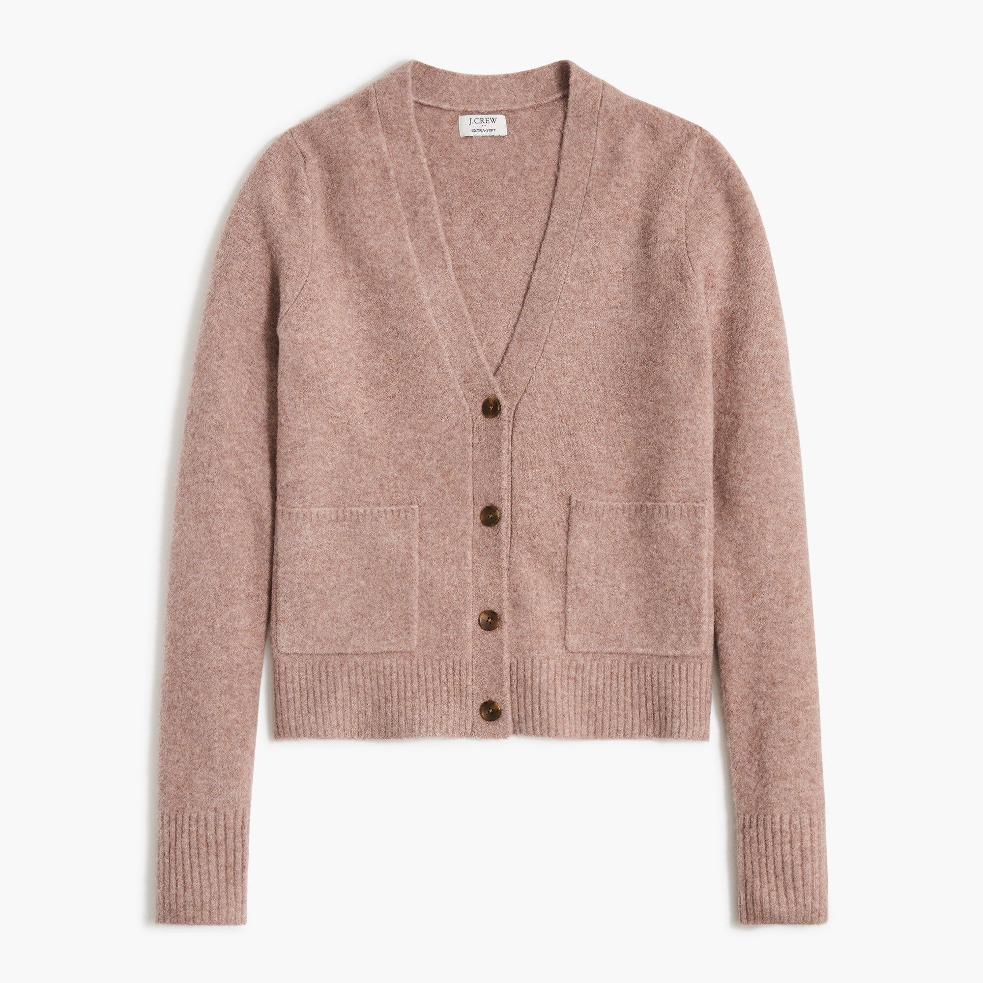 V-neck cardigan sweater in extra-soft yarn