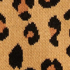 Girls' leopard cotton sweater KHAKI BLACK factory: girls' leopard cotton sweater for girls