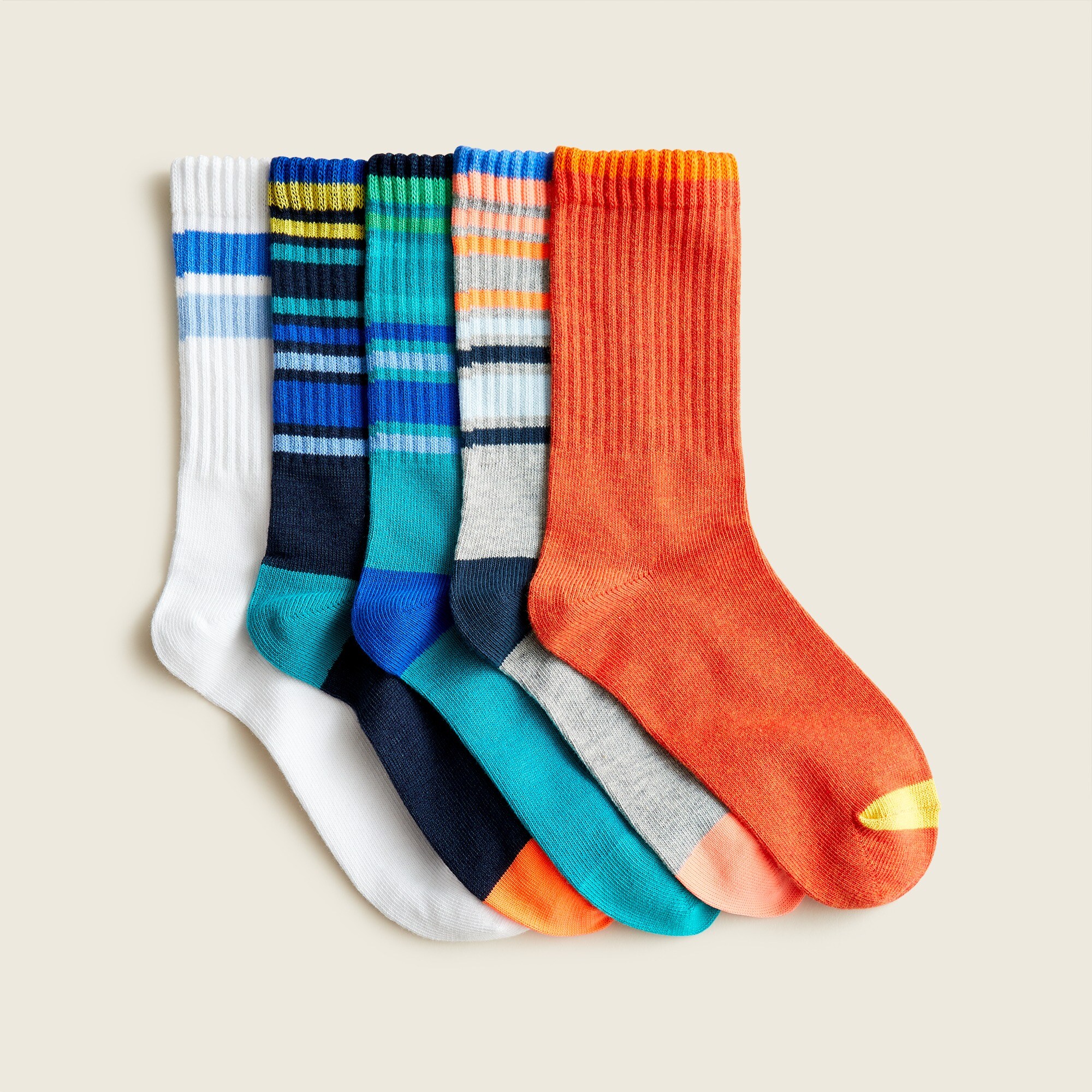 Boys' tall athletic socks five-pack