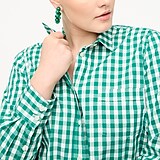 Gingham cotton poplin shirt in signature fit