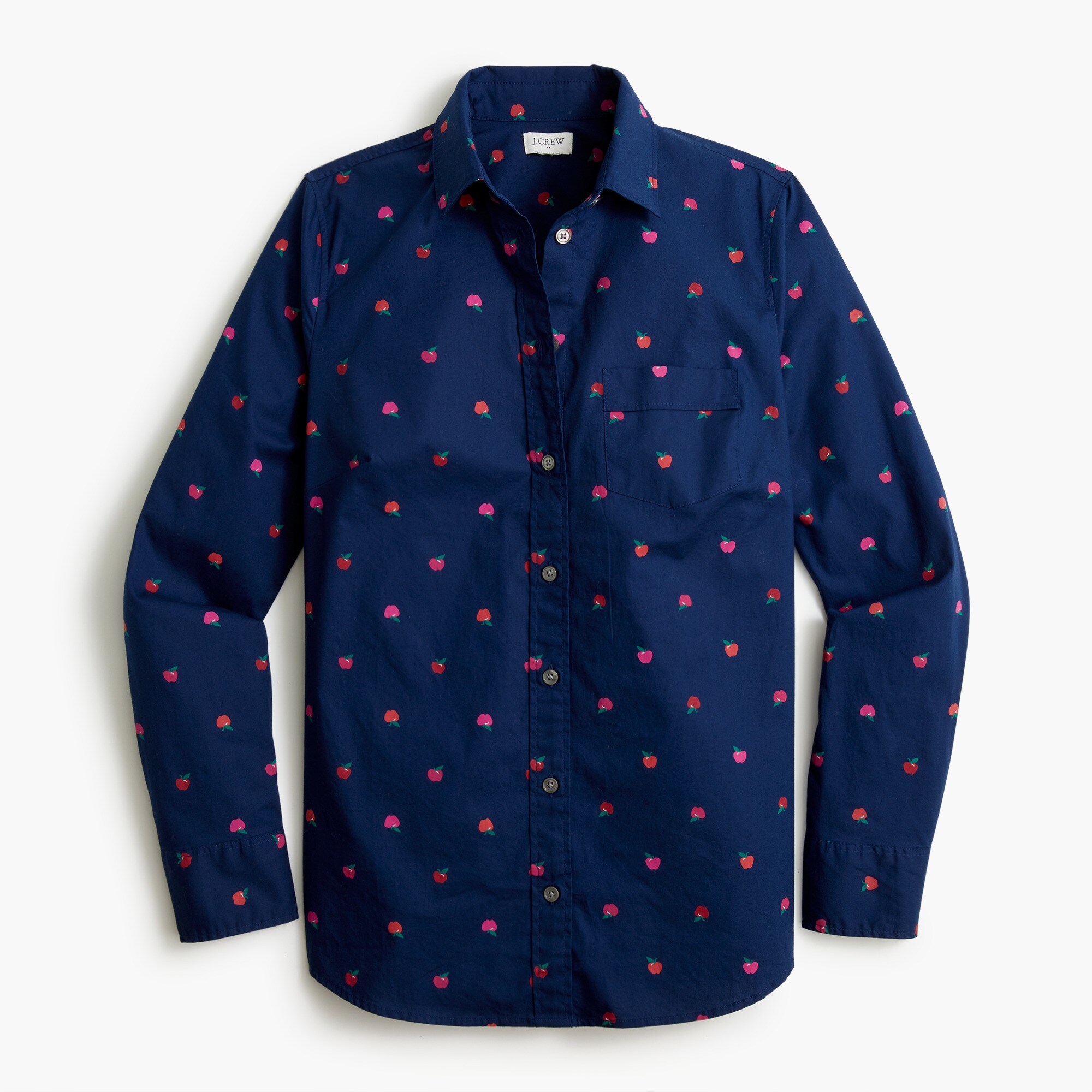 cotton poplin shirt in signature fit for women