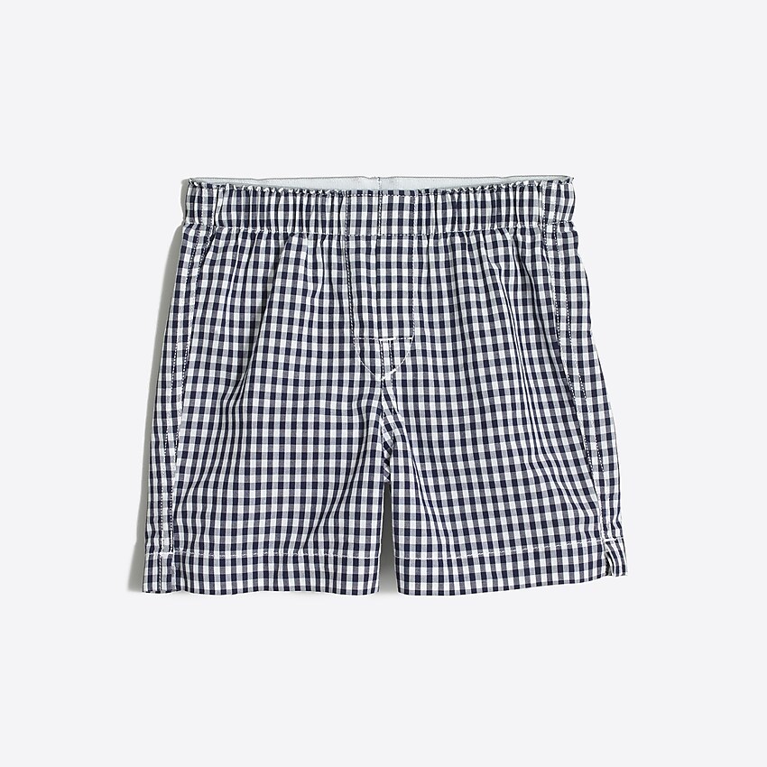 factory: boys' gingham boxers for boys, right side, view zoomed