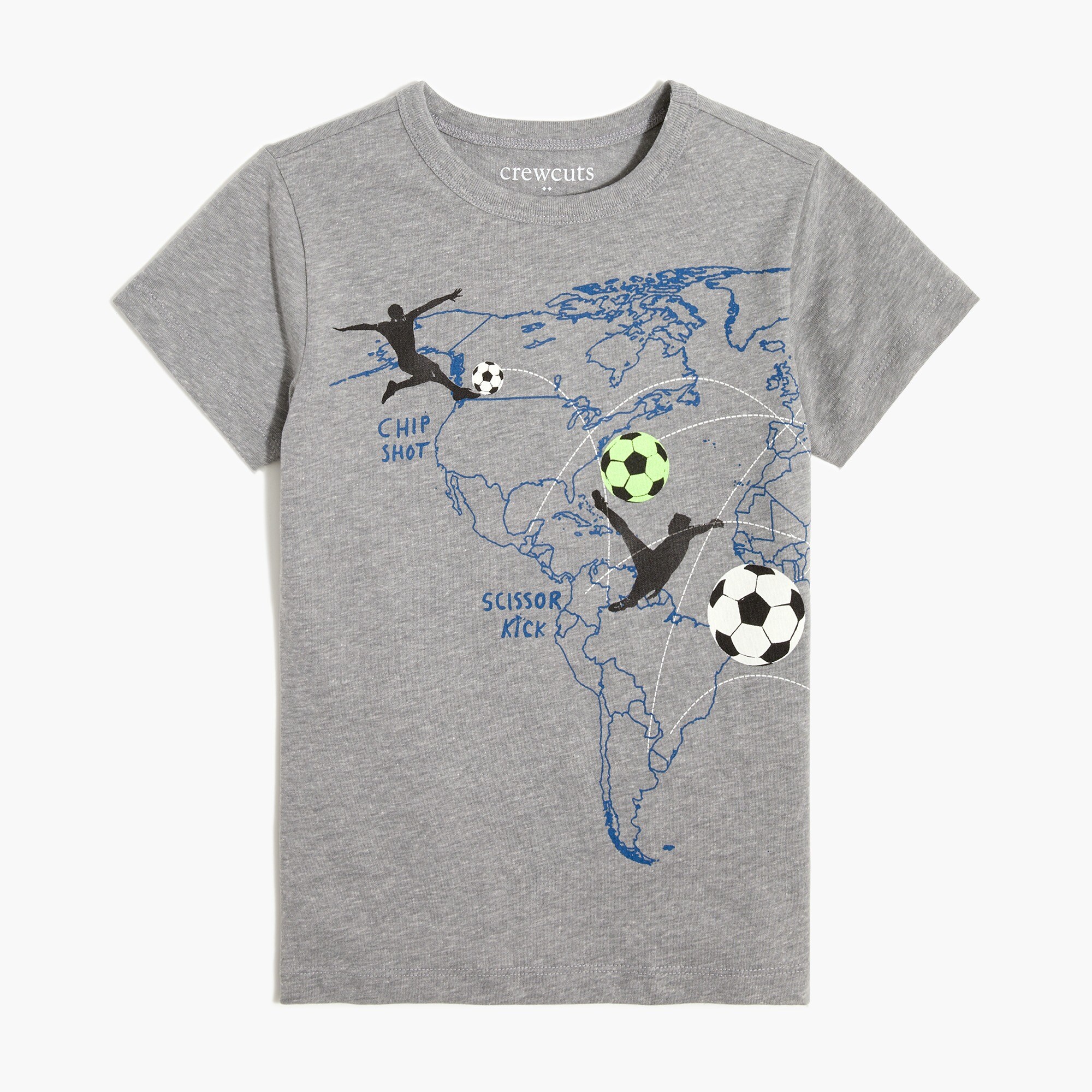 Boys' soccer map graphic tee
