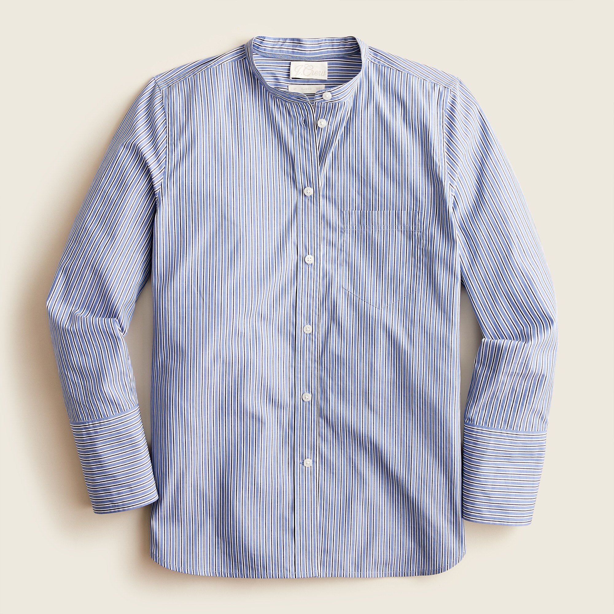 Collarless shirt deals womens