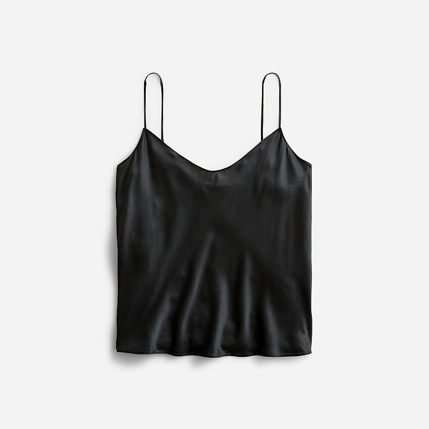 j.crew: washable silk charmeuse camisole top for women, right side, view zoomed
