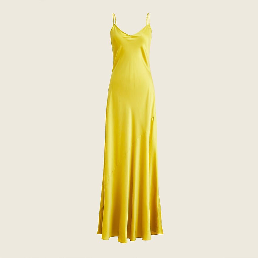 j.crew: limited-edition tie-back silk charmeuse slip dress for women, right side, view zoomed