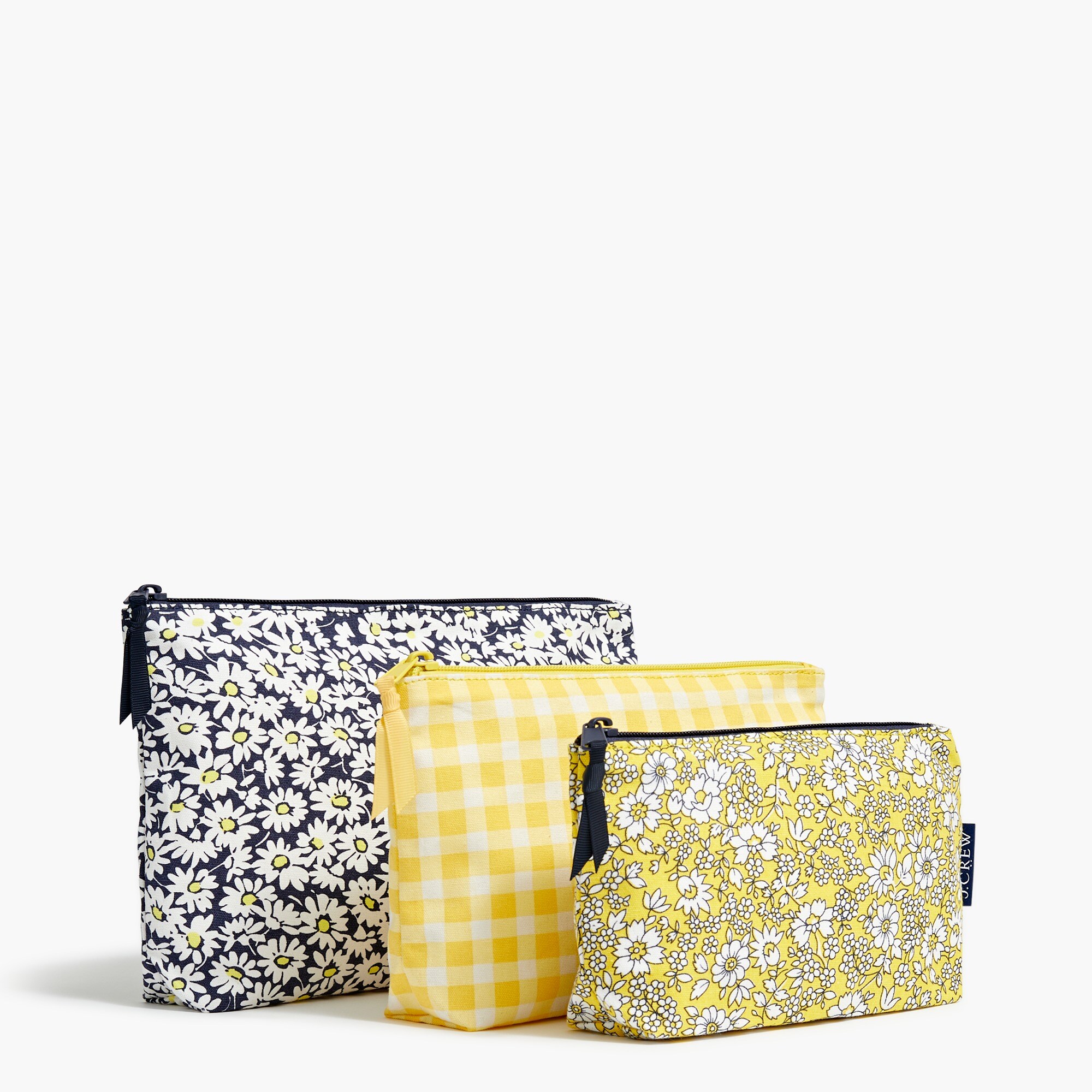 Canvas pouches set-of-three