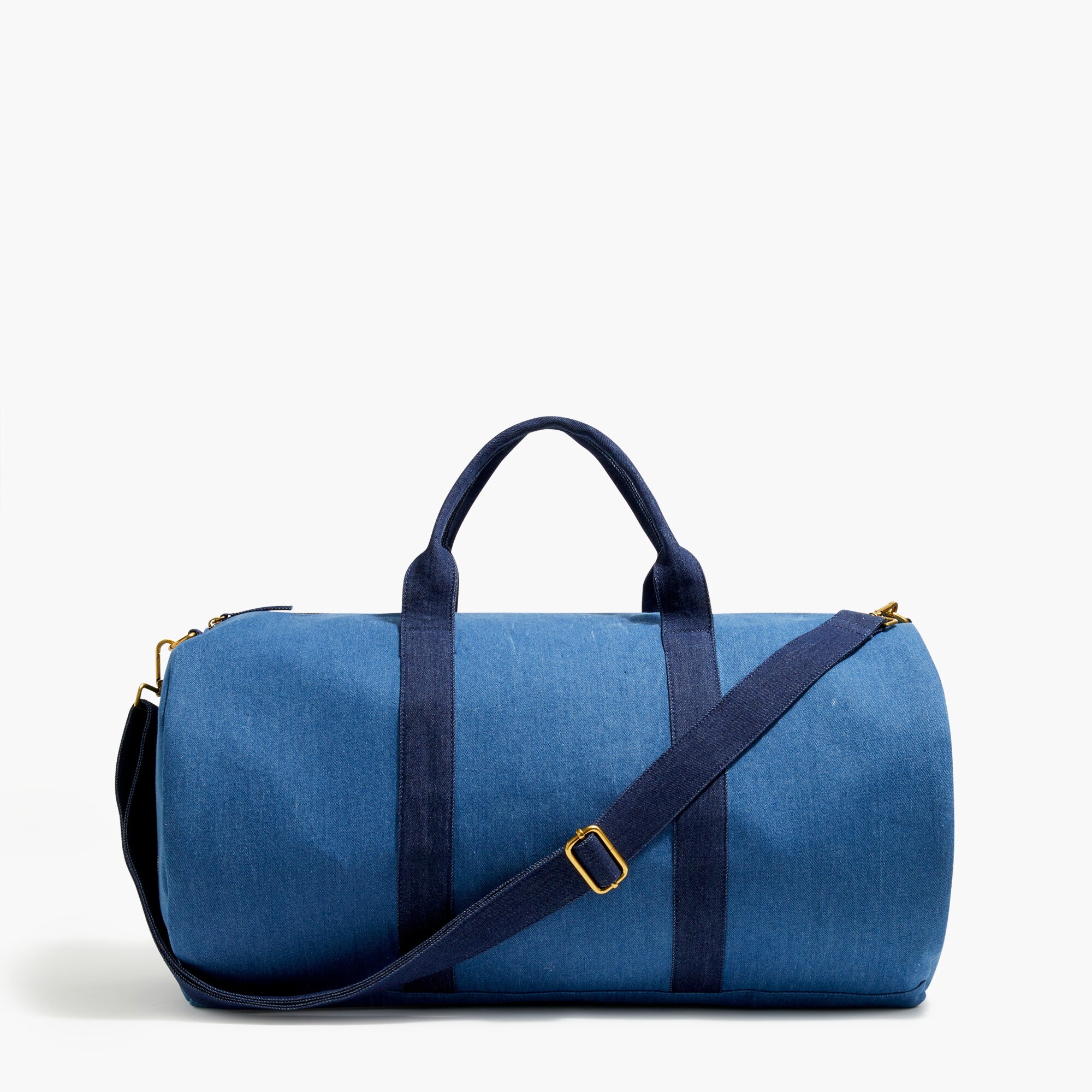 Denim weekender bag