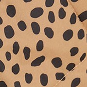 Animal-print puffer vest with snap pockets CAMEL factory: animal-print puffer vest with snap pockets for women