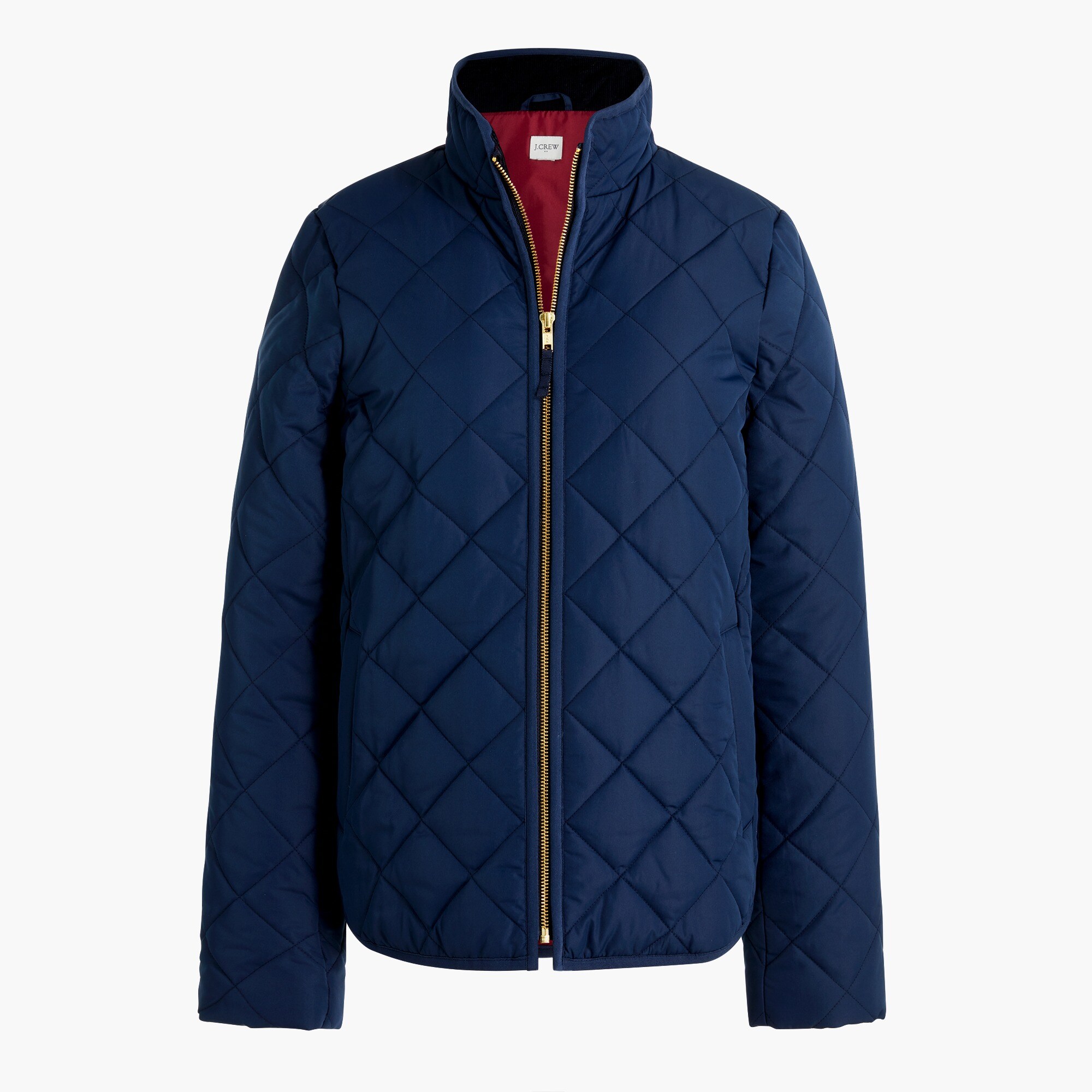 diamond quilted puffer coat for women