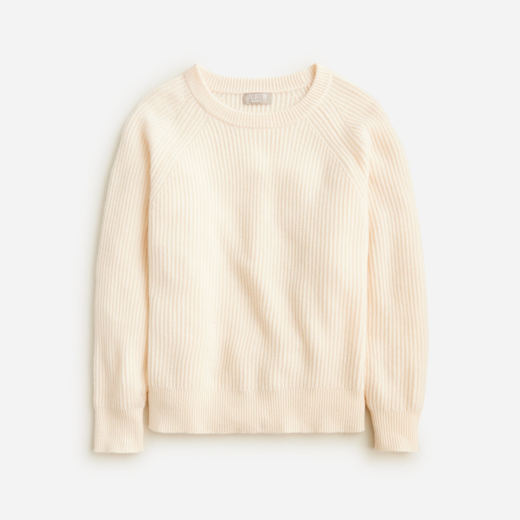 Ribbed cashmere oversized crewneck sweater