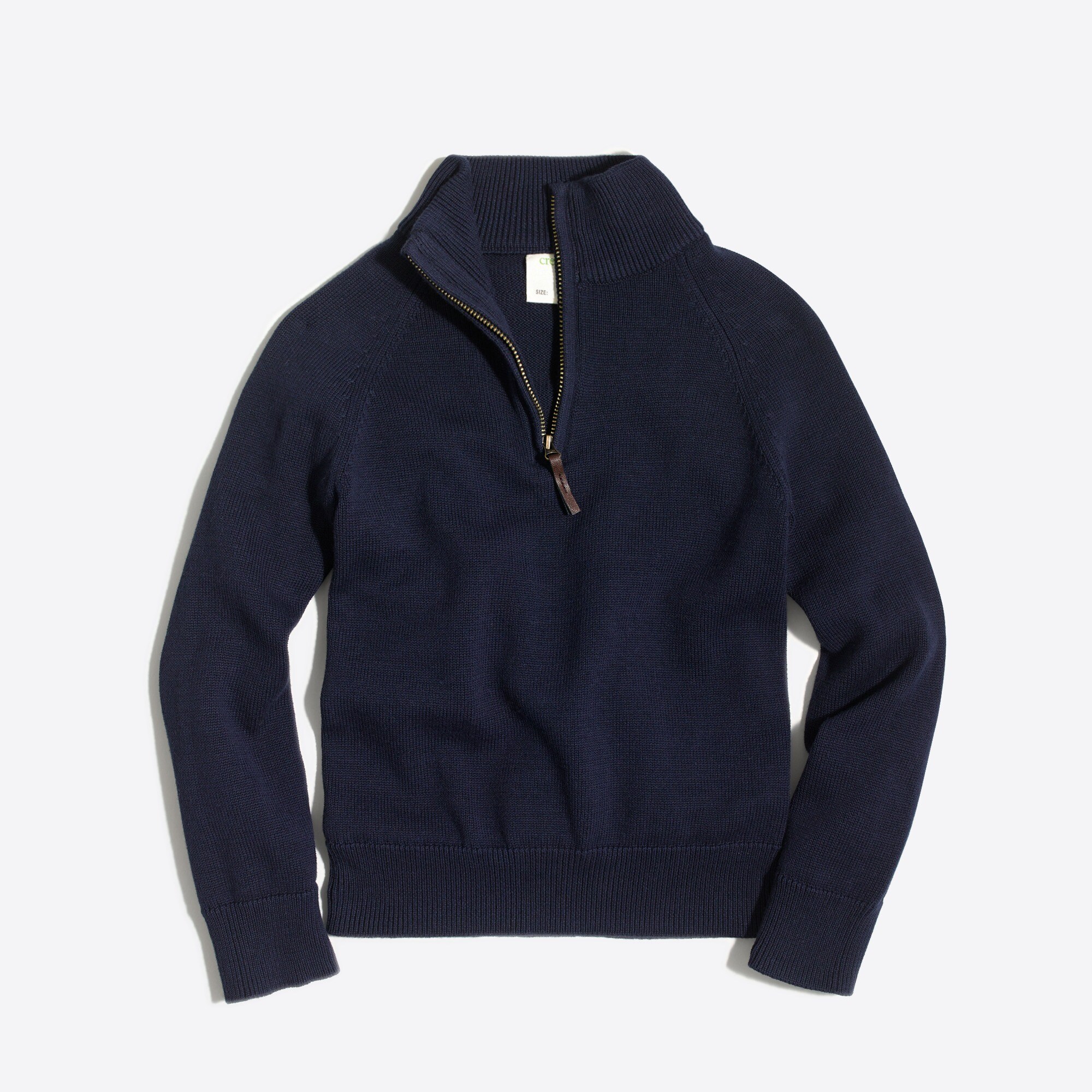  Boys' cotton half-zip pullover sweater