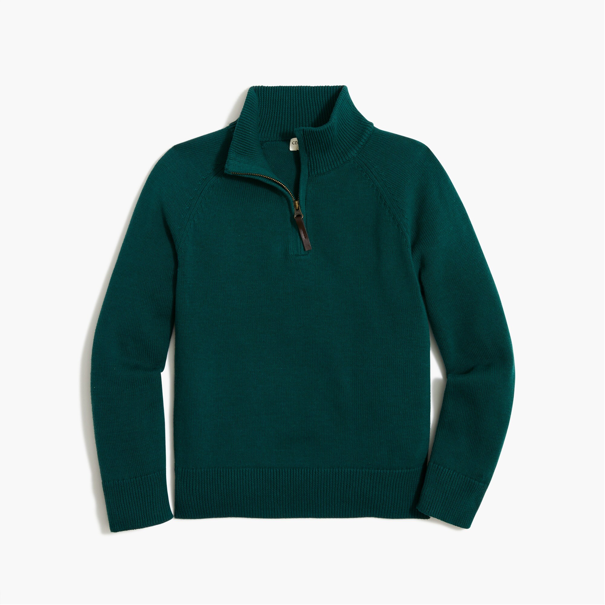 Boys' cotton half-zip pullover sweater