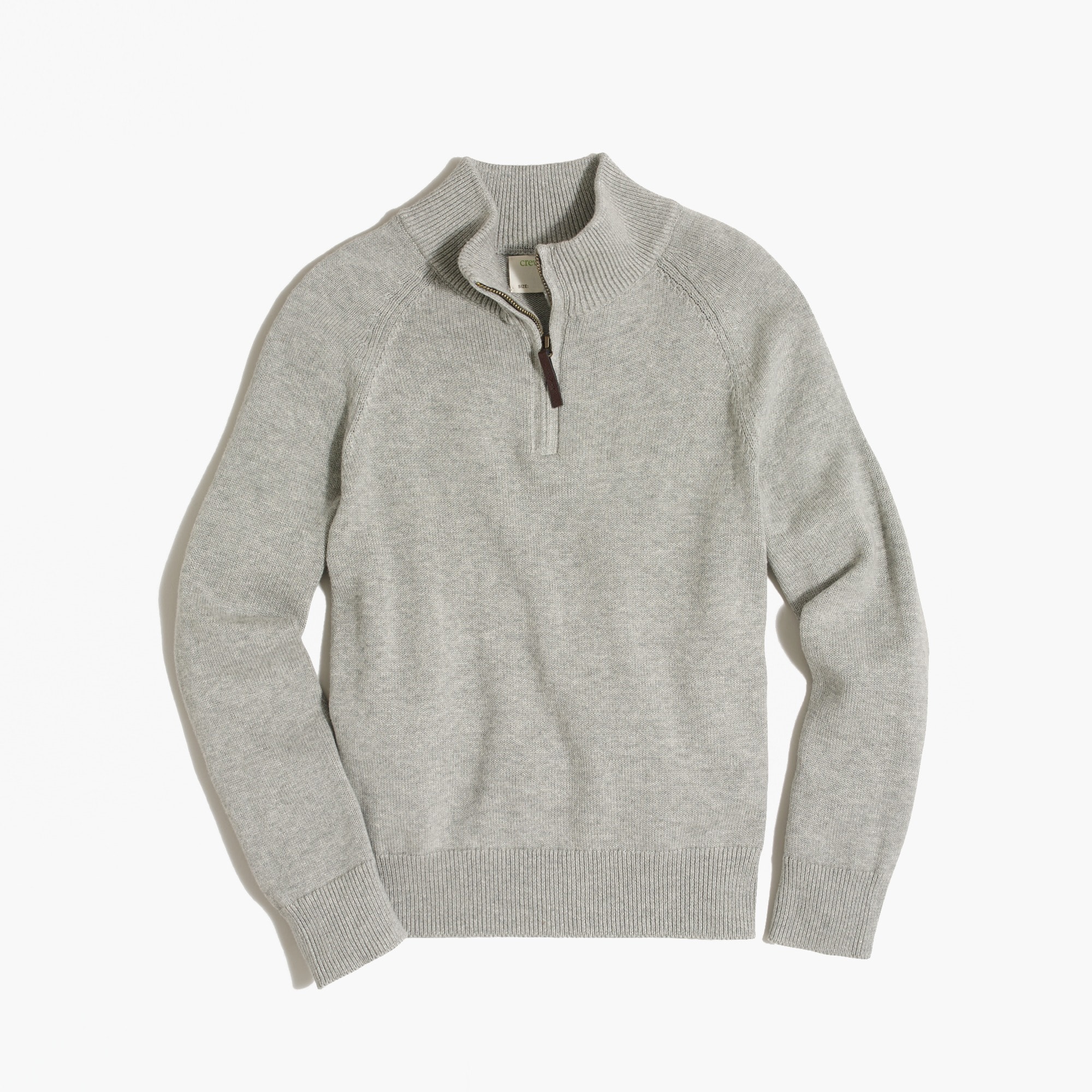  Boys' cotton half-zip pullover sweater