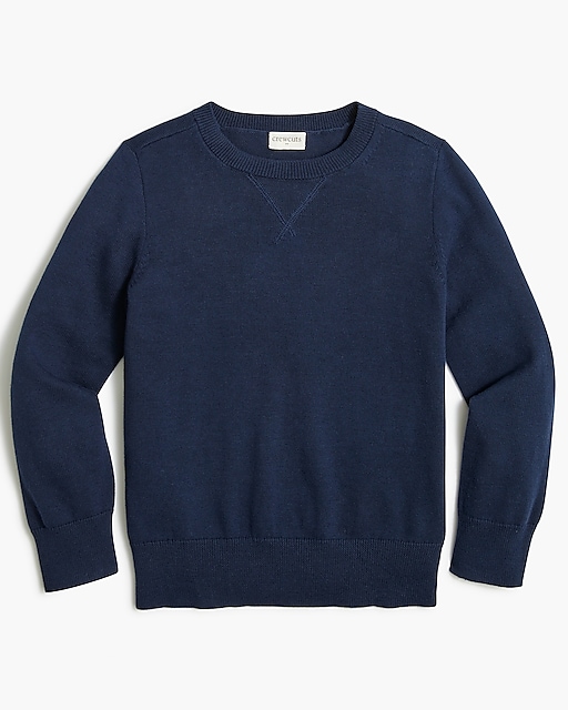  Boys' cotton crewneck sweater