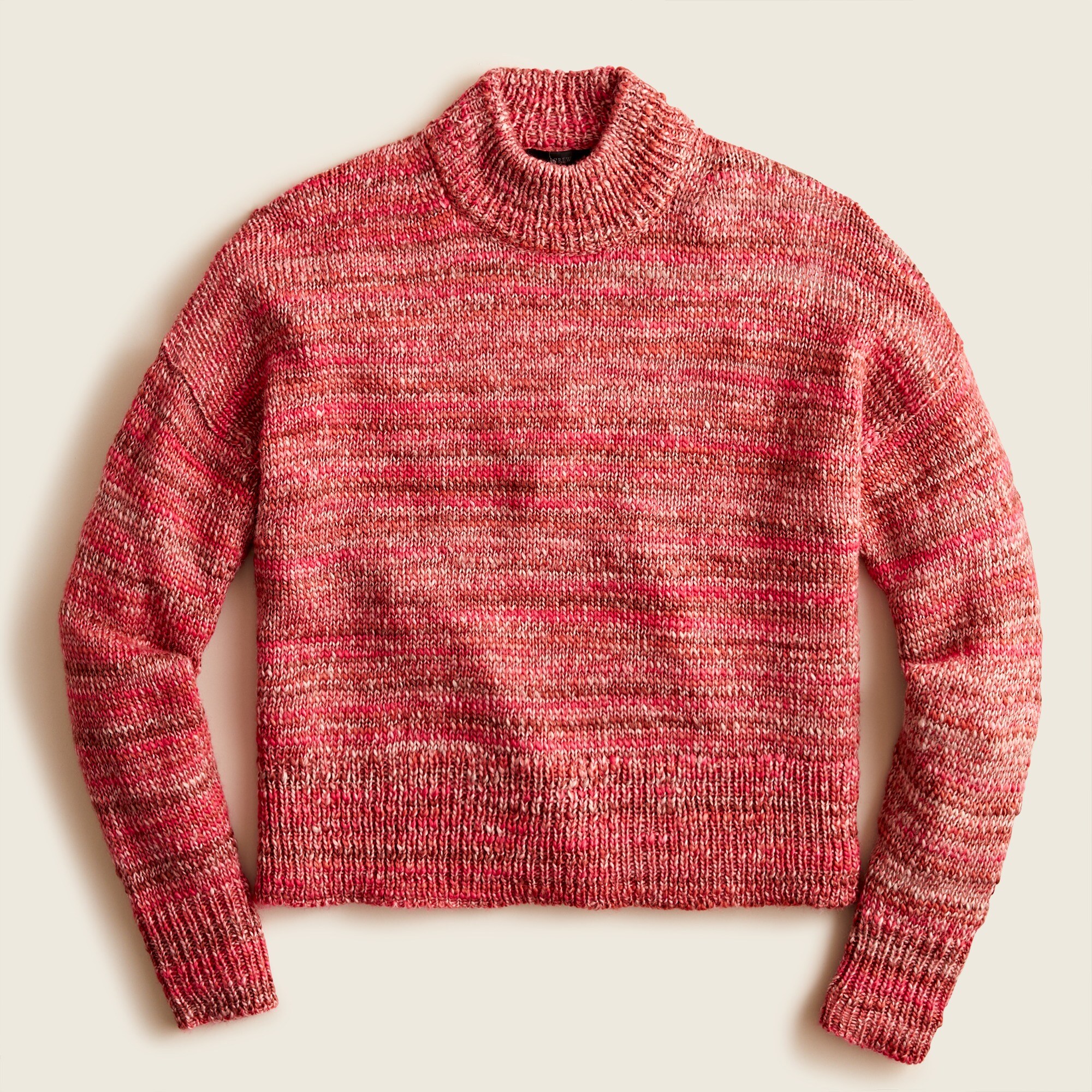 Space-dyed mockneck sweater